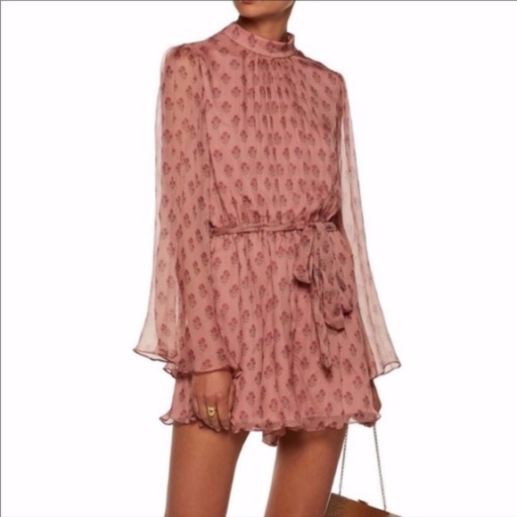 Zimmermann 100% Silk Karmic Stamp Ruffle Romper - Picture 6 of 9